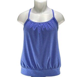 Speedo Womens Racerback Tank Top Swimsuit M Blue